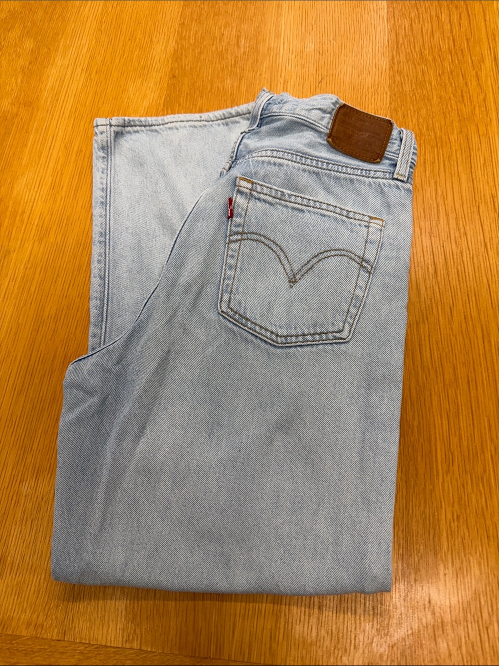 Levi's Ribcage Straight Ankle Button Fly Light Wash Jeans